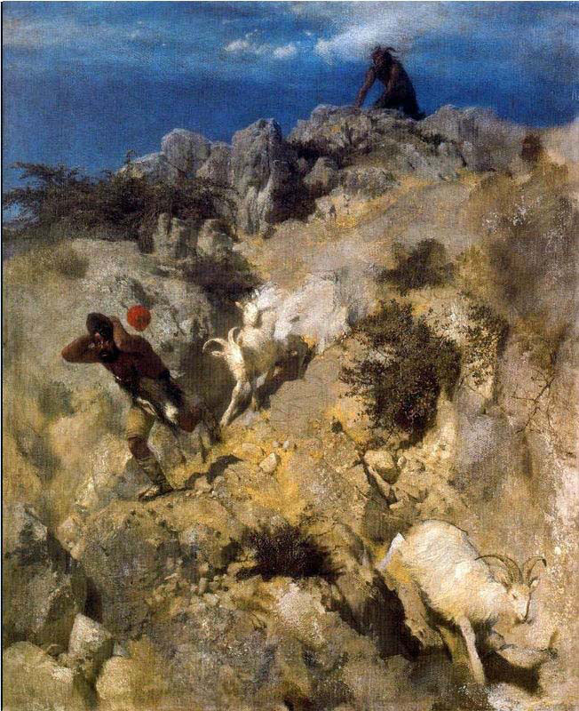 Pan scaring a Shepherd